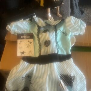 Charming Broken Doll Costume for Kids - Teal and Black